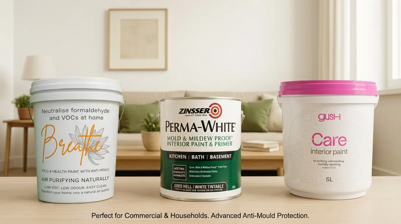 Pico X Health supplies Breathe Zinsser Perma-White and Gush Care anti-mould paints - Singapore homes
