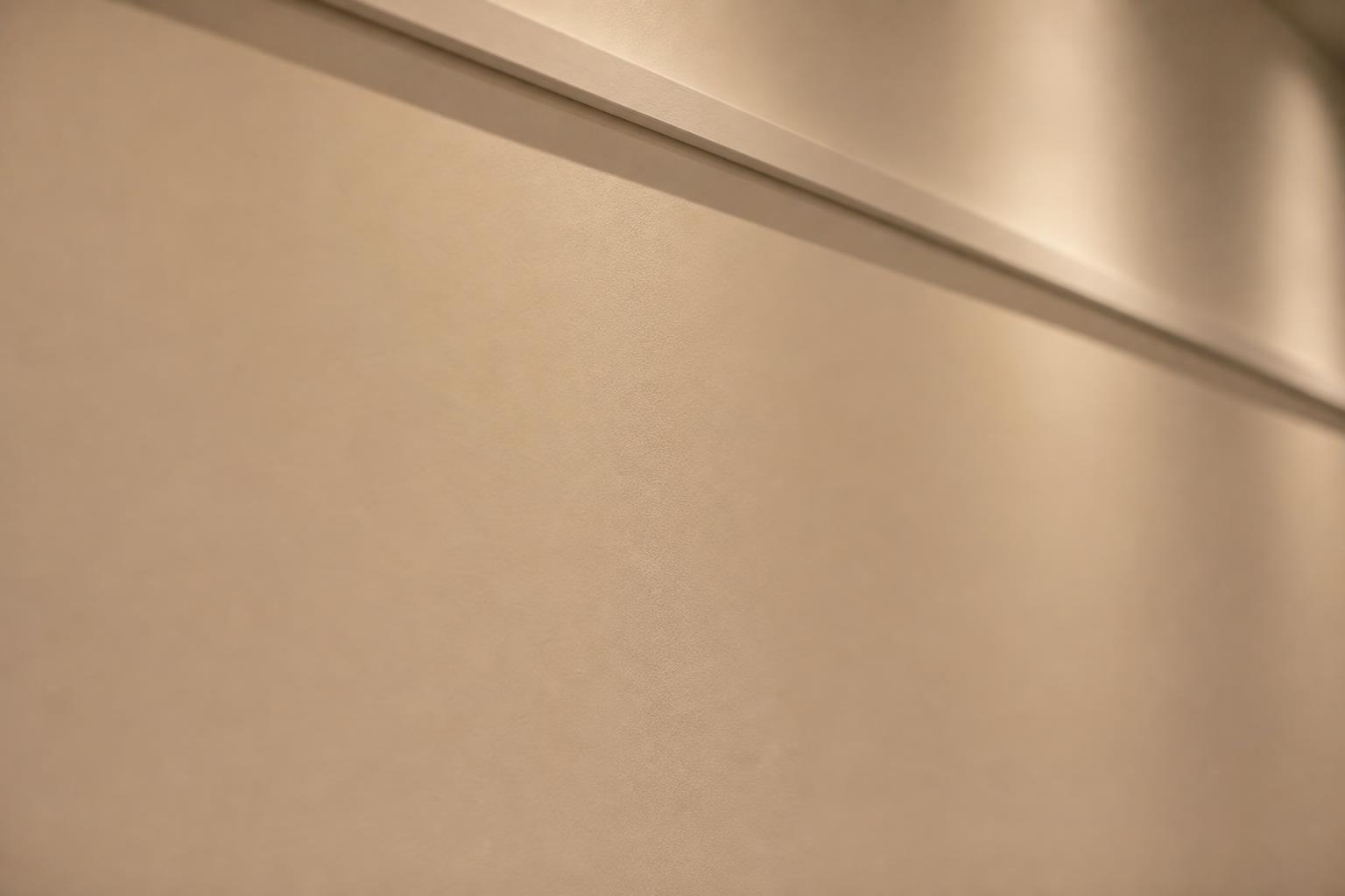 Oat eggshell hallway wall with picture rail shadow line